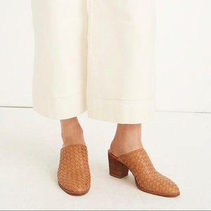 Madewell Harper Mules in Woven Leather